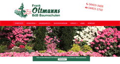 Desktop Screenshot of baumschule-oltmanns.de