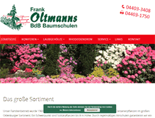 Tablet Screenshot of baumschule-oltmanns.de
